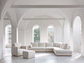 Ecksofa 320×220×78 cm - Cremeweiß - tiefe Sitzfläche fürs Wohnzimmer